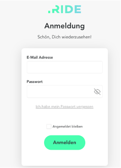 RIDE Anmeldung